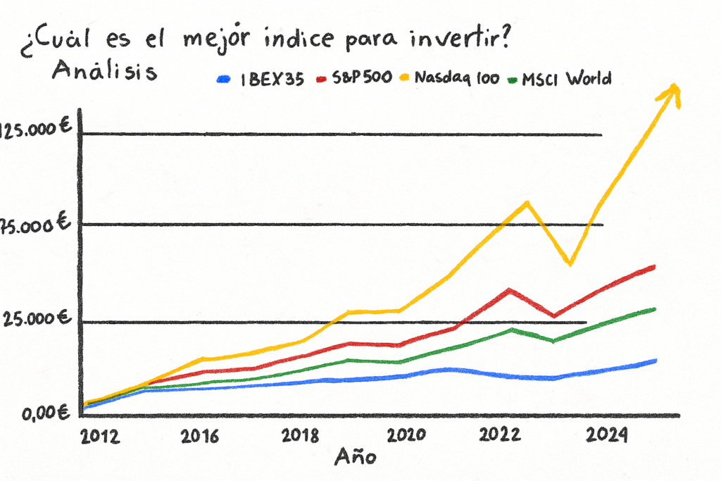 Análisis gráfico de algunos índices bursátiles