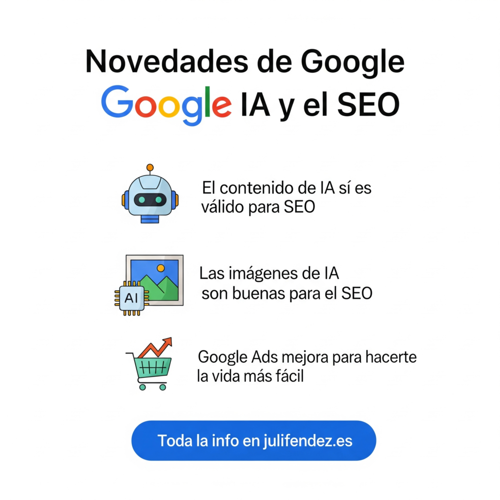 Infografía sobre los cambios de Google en SEO con la IA