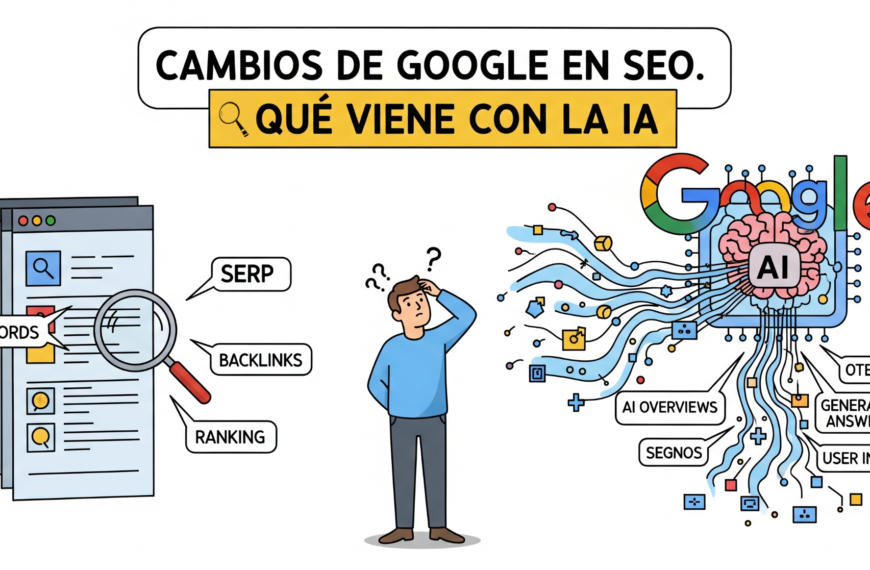 Portada de Cambios Google SEO con la IA