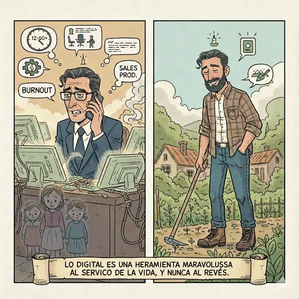 El cuento del CEO que encendió y luego se apagó. Burnout digital.